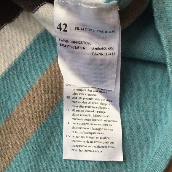 Basler women's wool striped sweater L Nordstrom - Picture 5 of 6